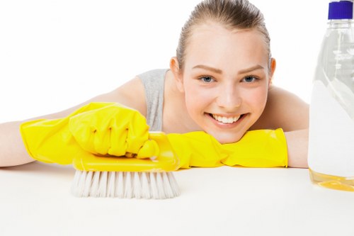 Regular cleaning of a reception and common area in SW10