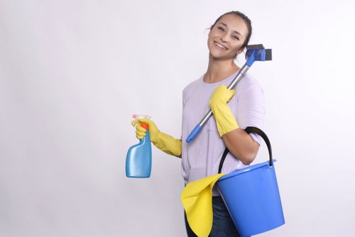 Cleaning a shared entrance and lift area in SW10